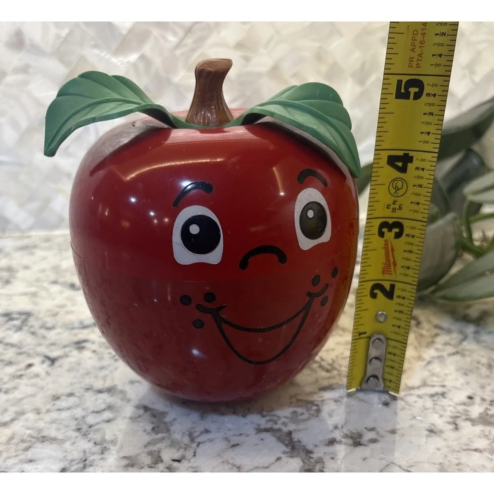 FISHER PRICE Happy Apple 1972 Short Stem Roly Poly Vintage Chime‎ Children's Toy
